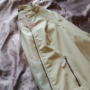 J2 Cream Faux Leather Jacket. NWT